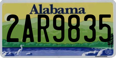AL license plate 2AR9835