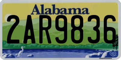 AL license plate 2AR9836