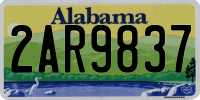 AL license plate 2AR9837