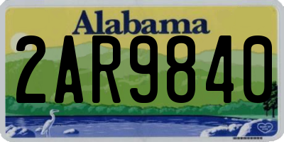 AL license plate 2AR9840