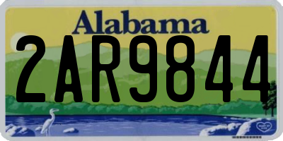AL license plate 2AR9844