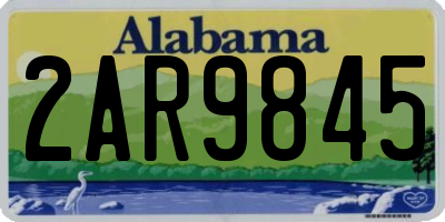 AL license plate 2AR9845