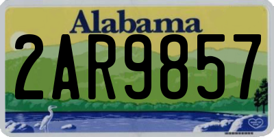 AL license plate 2AR9857