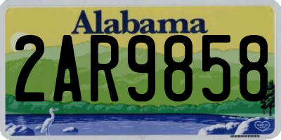 AL license plate 2AR9858
