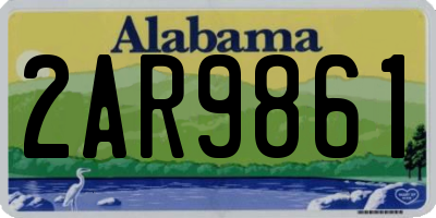 AL license plate 2AR9861