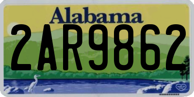 AL license plate 2AR9862