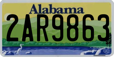 AL license plate 2AR9863