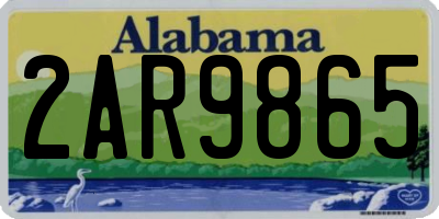 AL license plate 2AR9865