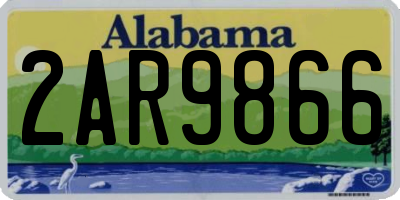 AL license plate 2AR9866