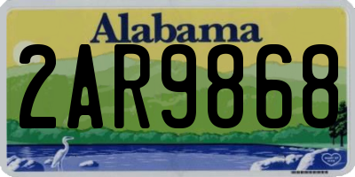 AL license plate 2AR9868