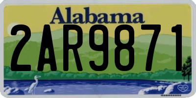 AL license plate 2AR9871
