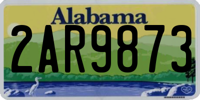 AL license plate 2AR9873