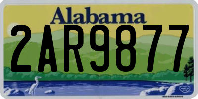 AL license plate 2AR9877
