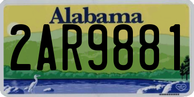AL license plate 2AR9881