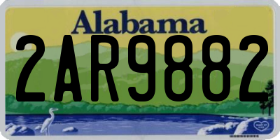 AL license plate 2AR9882