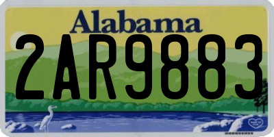 AL license plate 2AR9883