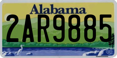 AL license plate 2AR9885