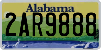 AL license plate 2AR9888