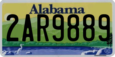 AL license plate 2AR9889