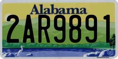 AL license plate 2AR9891