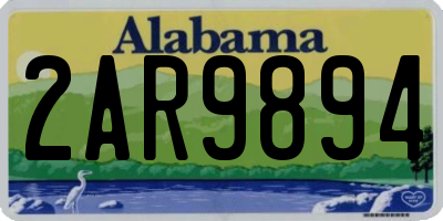 AL license plate 2AR9894