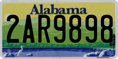 AL license plate 2AR9898