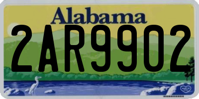 AL license plate 2AR9902