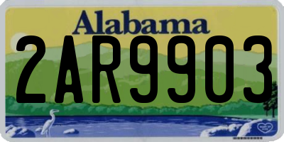 AL license plate 2AR9903