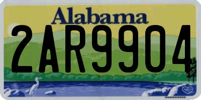 AL license plate 2AR9904