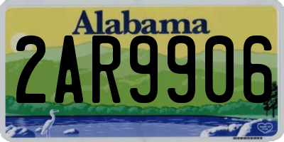 AL license plate 2AR9906