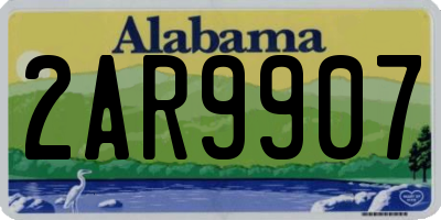 AL license plate 2AR9907