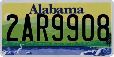 AL license plate 2AR9908