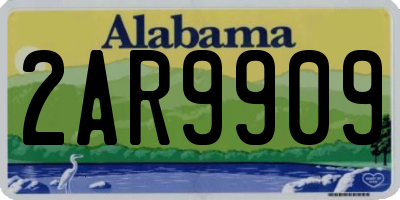 AL license plate 2AR9909