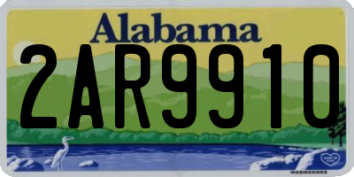 AL license plate 2AR9910