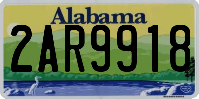 AL license plate 2AR9918