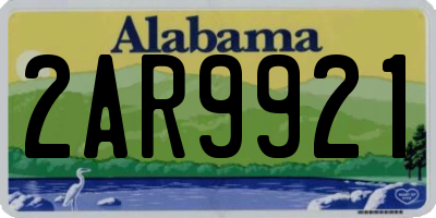 AL license plate 2AR9921