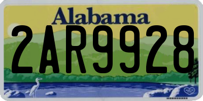 AL license plate 2AR9928