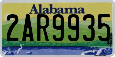 AL license plate 2AR9935