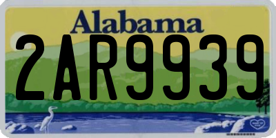 AL license plate 2AR9939