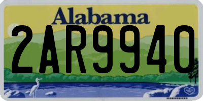AL license plate 2AR9940