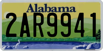 AL license plate 2AR9941