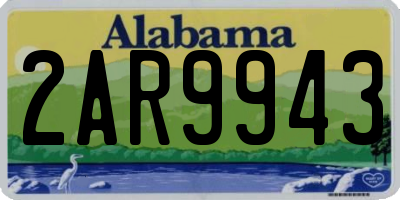 AL license plate 2AR9943