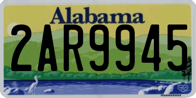 AL license plate 2AR9945