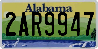 AL license plate 2AR9947