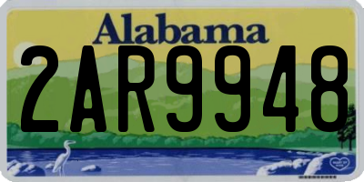AL license plate 2AR9948