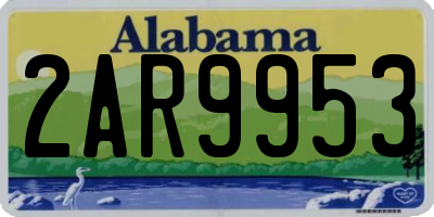 AL license plate 2AR9953