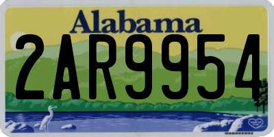 AL license plate 2AR9954