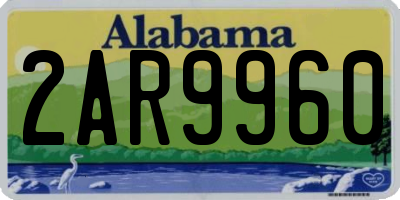 AL license plate 2AR9960