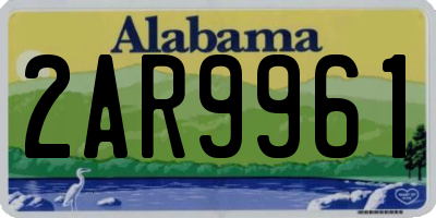 AL license plate 2AR9961