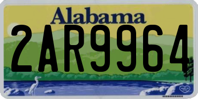 AL license plate 2AR9964